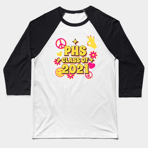 Parkville High School Peace and Love Class of 2021 Baseball T-Shirt by Joaddo